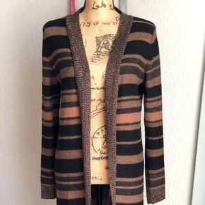 Faded Glory Long Sleeve Black/Tan Duster